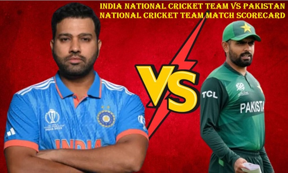 india national cricket team vs pakistan national cricket team match scorecard